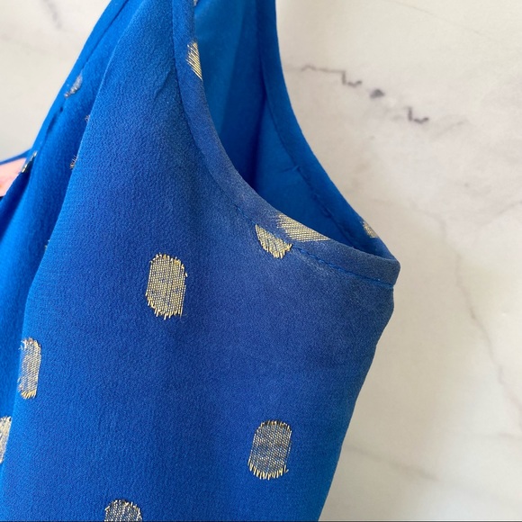 Lilly Pulitzer Chevonne Sleeveless Top Pop The Bubbly Metallic Jacquard - Picture 3 of 8